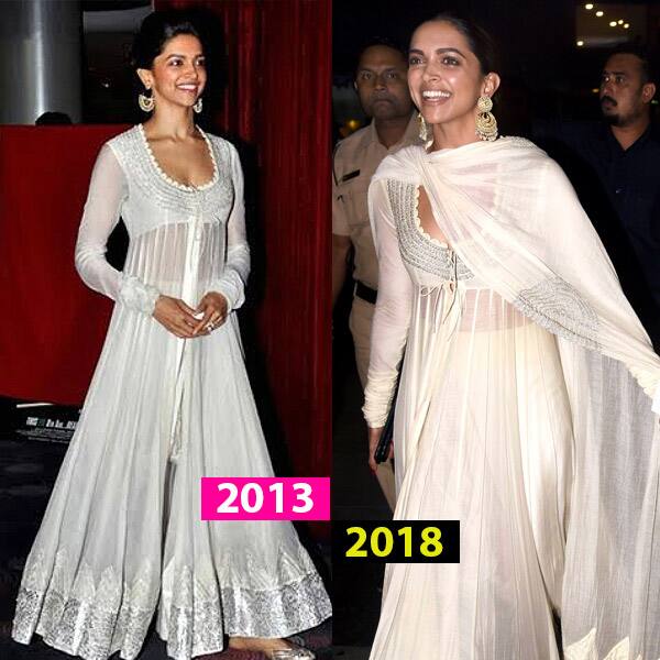 Deepika padukone best sale white anarkali dress