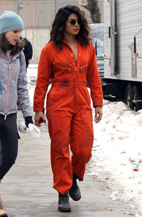 Priyanka Chopra turns up the heat in her firefighter outfit on the sets ...