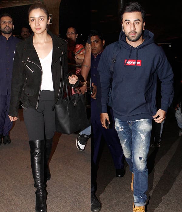 alia bhatt in black leather jacket