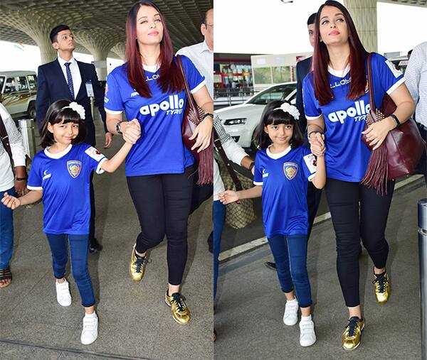Aaradhya Bachchan Holds Mom Aishwarya Rai Tight as They Walk Through  Paparazzi at Airport, Watch - News18