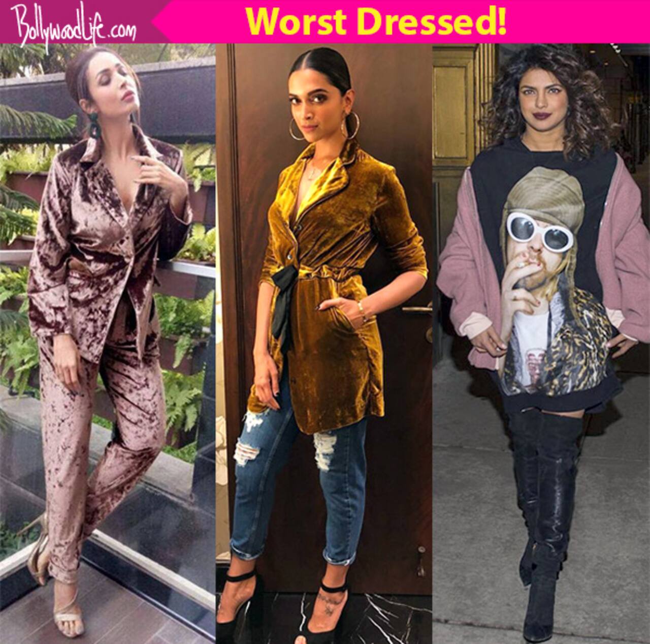 Priyanka Chopra, Deepika Padukone, Malaika Arora's flashy attires are too harsh on the eyes