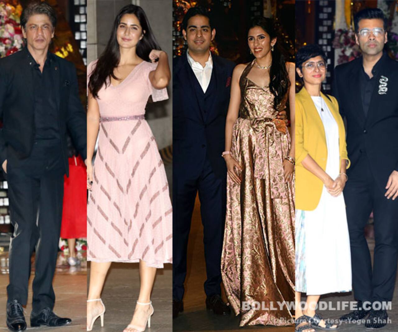 [Pics] Katrina Kaif, Shah Rukh Khan, Aishwarya Rai Bachchan arrive at Akash Ambani and fiancee Shloka Mehta's post-engagement party
