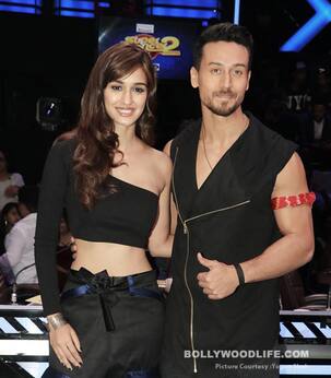 Disha Patani matches up with Tiger Shroff's styling as the two promote Baaghi 2 on the sets of Super Dancer 2