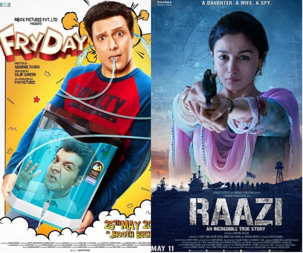 Alia Bhatt's Raazi to CLASH with Govinda's Fry Day on May 11 at the box  office - Bollywood News & Gossip, Movie Reviews, Trailers & Videos at