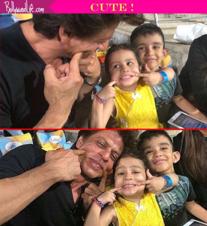 IPL मैच के बीच धोनी की बेटी जीवा के साथ शाहरुख खान ने की खूब मस्ती, वायरल हुई फोटो