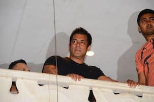 Salman Khan greets fans gathered below his residence, Katrina Kaif rushes to meet the star - watch video