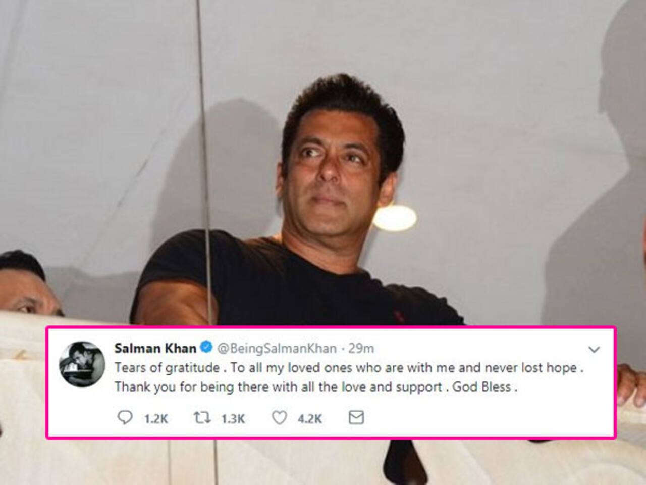 A highly emotional Salman Khan thanks his legion of fans for all the love and support - read tweet