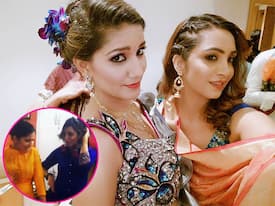 Arshi Khan, Akash Dadlani and Mehjabi reunite at Sapna Choudhary's brother's wedding - view pics!