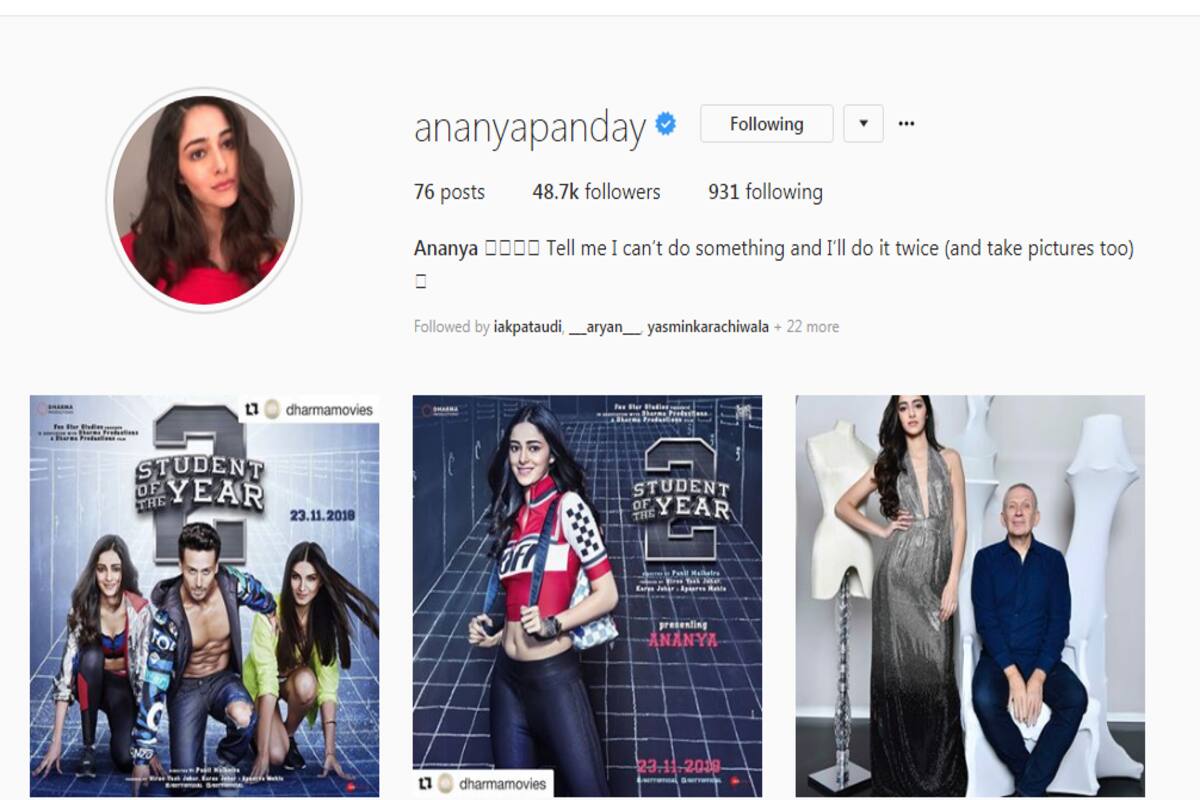 Soty 2 Actress Ananya Panday S Instagram Account Goes Public And Verified With 48k Followers Already Bollywood News Gossip Movie Reviews Trailers Videos At Bollywoodlife Com