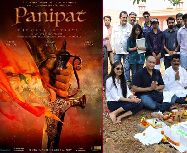 Ashutosh Gowariker Nitin Desai film Panipat starring Sanjay Dutt Arjun Kapoor Kriti Sanon going on floor soon View PUJA photo