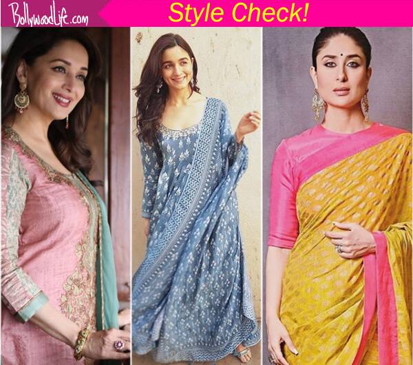 Cool Wednesday: इंडियन ड्रैसेस में माधुरी, करीना और आलिया का देखिए कूल ...
