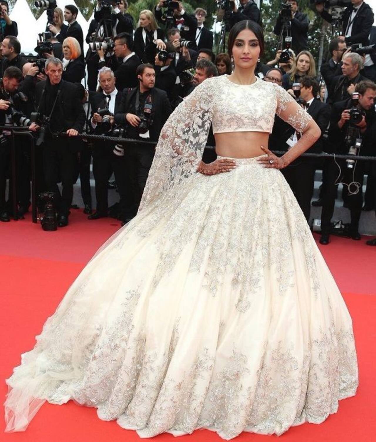 [Pics] Sonam Kapoor in a Ralph & Russo number at the red carpet of Cannes Film Festival is elegance personified