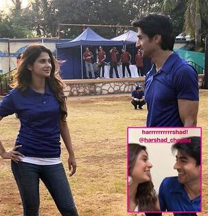 Jennifer Winget wishes birthday boy Harshad Chopda on the sets of Bepannaah - watch video