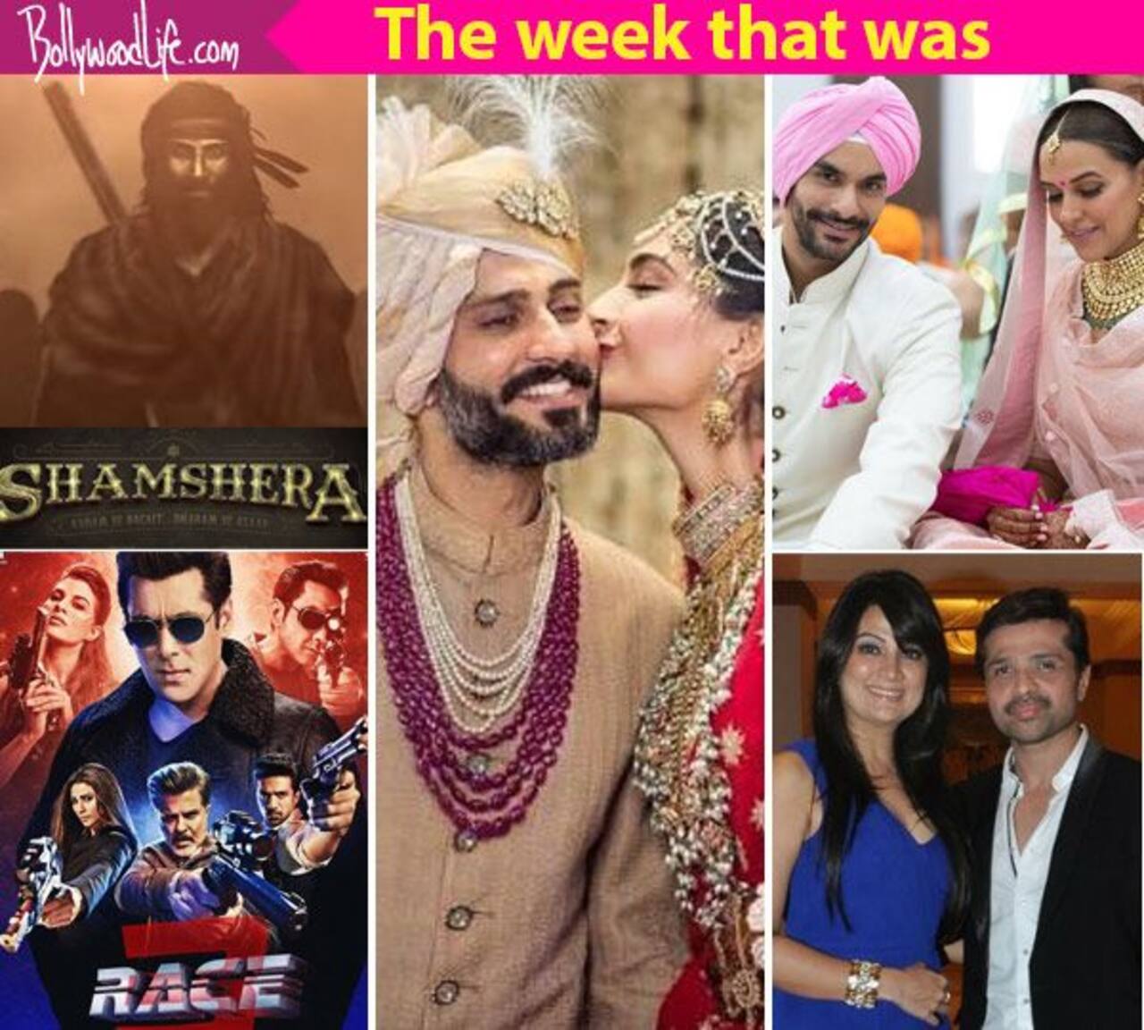 From Sonam Kapoor's wedding to Race 3 trailer announcement, here are the top 5 Bollywood newsmakers that made noise last week