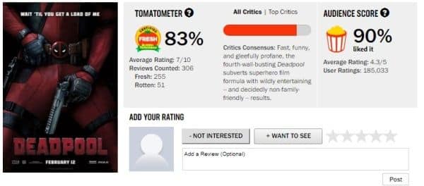 Deadpool - Rotten Tomatoes