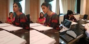Do not disturb! Mouni Roy is busy reading her script for Mehrunissa - view pics!