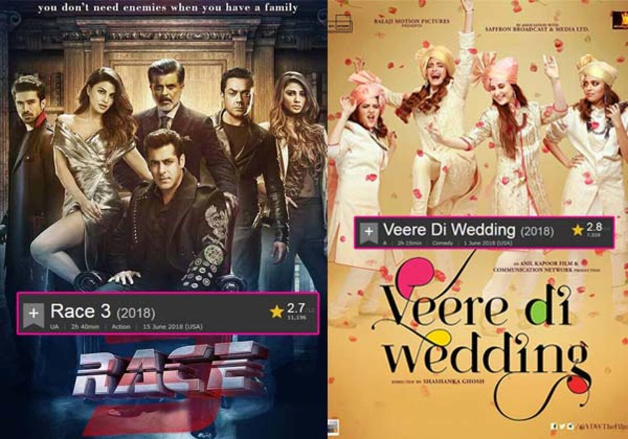Veere Di Wedding, Race 3: 5 films which scored low on IMDb but turned out to be box office winners
