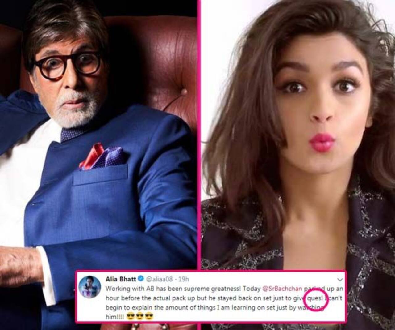 आलिया भट्ट के इस ट्वीट में अमिताभ बच्चन ने निकाली इतनी बड़ी गलती..फिर जो हुआ