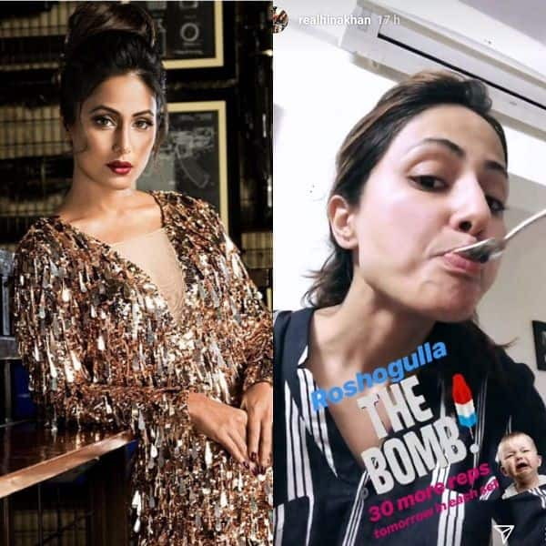 Hina Khan pays the price of cheating on her diet with rosogullas - view ...