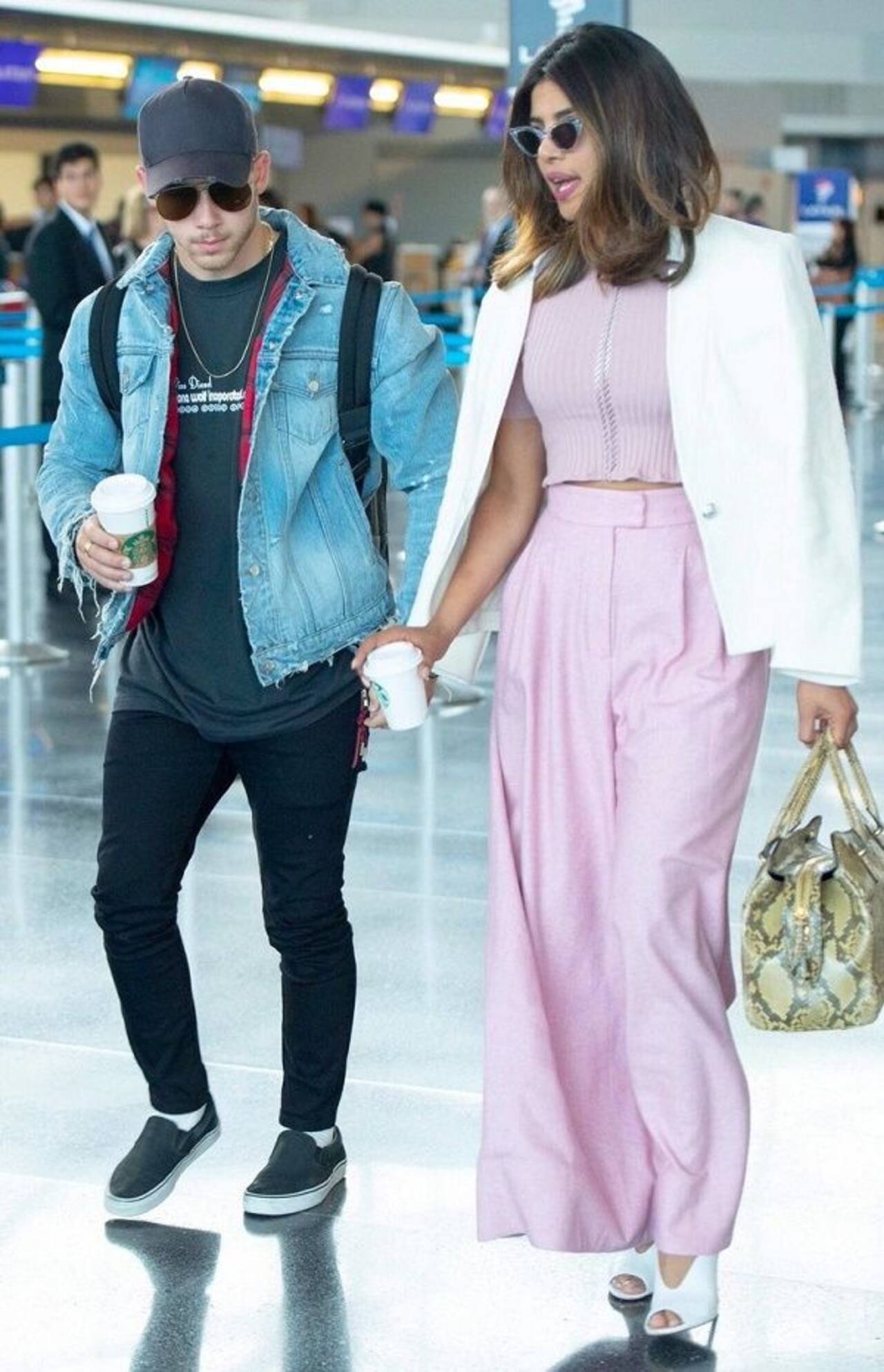 Priyanka Chopra and Nick Jonas arrive together in trendy casual avatar