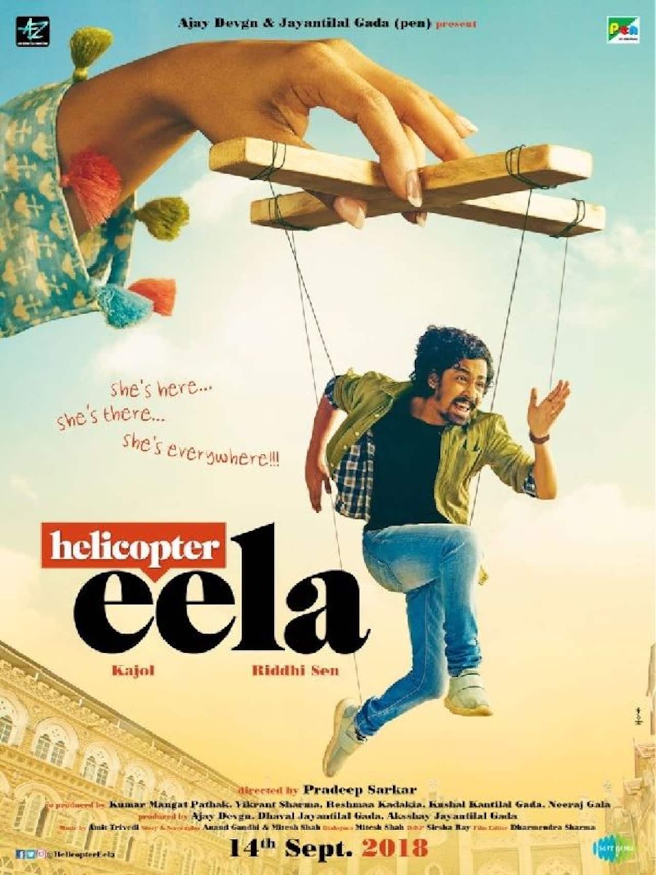 Helicopter Eela's first poster out! Is that Kajol playing a puppeteer?