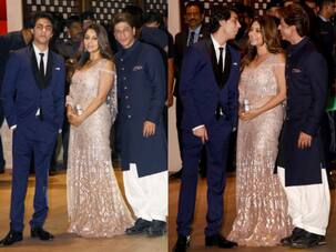 Frame this! Shah Rukh Khan makes Aryan Khan smile in this adorable family pic as Gauri Khan looks on