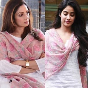 This picture of Janhvi Kapoor wearing her mom Sridevi's dupatta will melt your heart