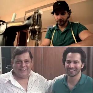 Varun Dhawan stitches up a special Birthday present for his papa David Dhawan - watch video