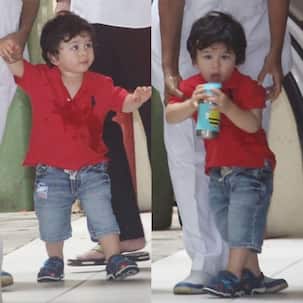 Taimur Ali Khan makes our day brighter as he comes out from his nani's house with a cute and cheerful smile - view pics
