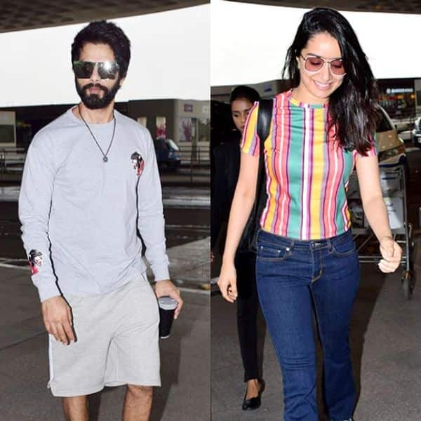 [HQ Pics] Shahid Kapoor resumes Batti Gul Meter Chalu promotions; takes off to Delhi with Shraddha Kapoor