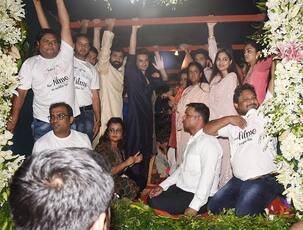 Arpita Khan and Aayush Sharma bid adieu to Ganpati bappa with family and friends - view HQ pics