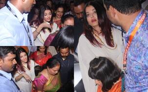 [HQ Pics] Aishwarya Rai Bachchan takes Aaradhya for Ganpati darshan but we could only focus on her expressions!