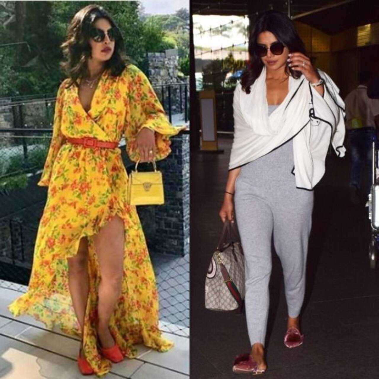 From a cheery yellow dress to a grey jumpsuit, Priyanka's wardrobe ...