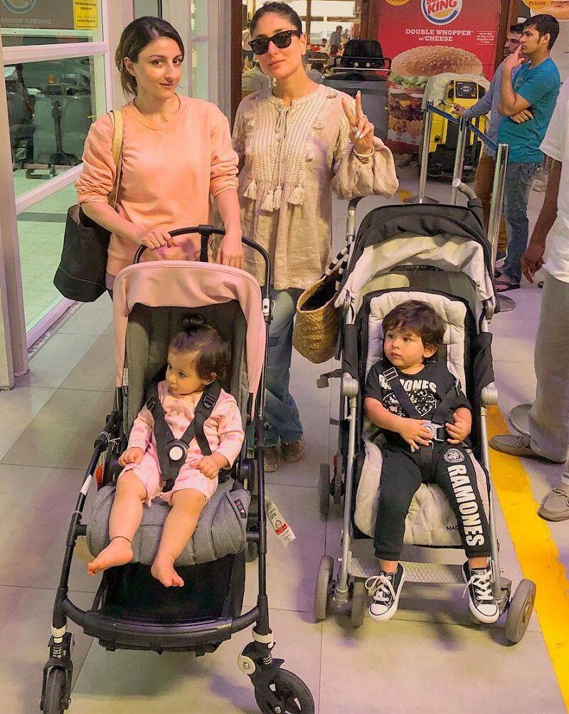 Vacation over! Taimur Ali Khan and Inaaya Naumi Kemmu are en route