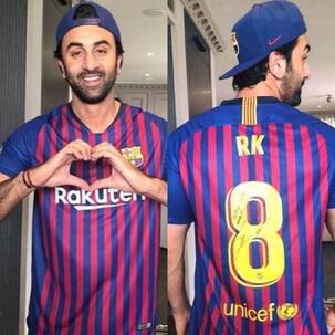 Ranbir Kapoor received a signed jersey by football legend Lionel Messi for his birthday - view pics