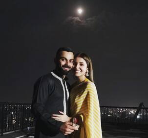 'My life. My universe,' says Virat Kohli as he spots the moon with Anushka Sharma on Karva Chauth - view pics