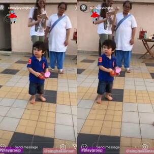 This video of Taimur enjoying his play date with Ranvijay Singh's daughter Kainaat is too cute for words