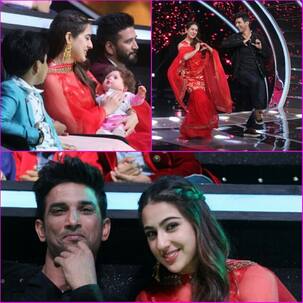 फोटो गैलरी: 'सारेगामापा' के सेट पर लाल शरारा पहनकर पहुंची सारा अली खान, को-स्टार सुशांत सिंह राजपूत संग बिखेरे जलवे, देखें ताजा तस्वीरें