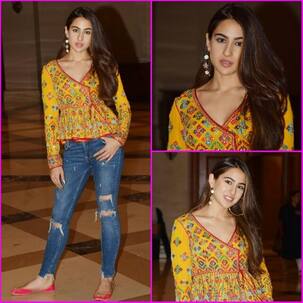 फोटो गैलरी: ‘केदारनाथ’ के प्रमोशन के दौरान कलरफुल पीले टॉप में नजर आई सारा अली खान, देखें ताजा तस्वीरें