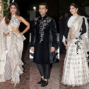 [IN PICS] Diwali 2018: Karan Johar, Jacqueline Fernandez kick-started a fashion fiesta at Shilpa Shetty's starry bash
