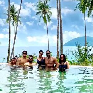 Ajay Devgn-Kajol enjoy a Christmas vacation with children Nysa and Yug at a beach destination - view pics