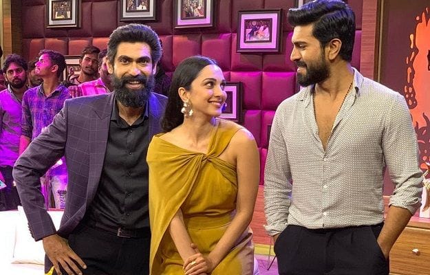 Ram Charan and Kiara Advani promote Vinaya Vidheya Rama on Rana ...