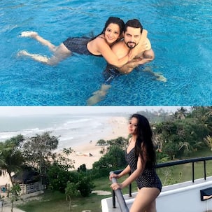 Monalisa sets the temperature soaring in a black monokini in THESE pictures from her Sri Lankan vacation with hubby Vikrant