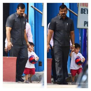 [HQ Pics] Taimur Ali Khan has become so popular that Aa gaya hai dekho bodyguard!