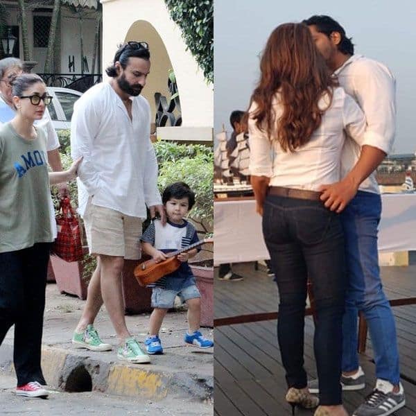 Taimur taking guitar lessons from Saif and the passionate kiss of ...