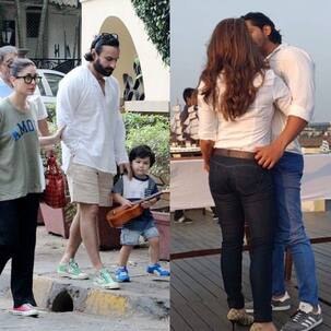 Taimur taking guitar lessons from Saif and the passionate kiss of Harshvardhan and Kim went VIRAL this week