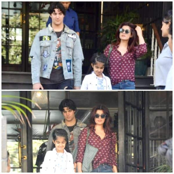 Children's day out! Twinkle Khanna takes kids Aarav and Nitara on a ...