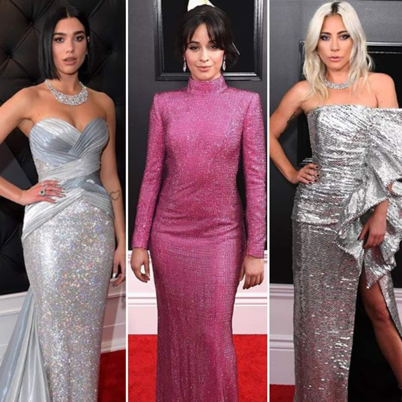 Grammys 2019 Lady Gaga Camila Cabello Dua Lipa Add Shine And Shimmer