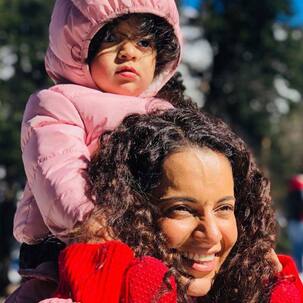 Kangana Ranaut chilling with darling nephew Prithvi will set your mood right for the weekend - watch video