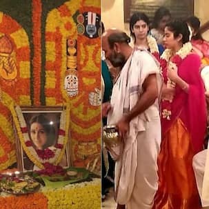 On Sridevi's first death anniversary, Janhvi and Khushi Kapoor perform a puja to pay respect to their late mother - view pics